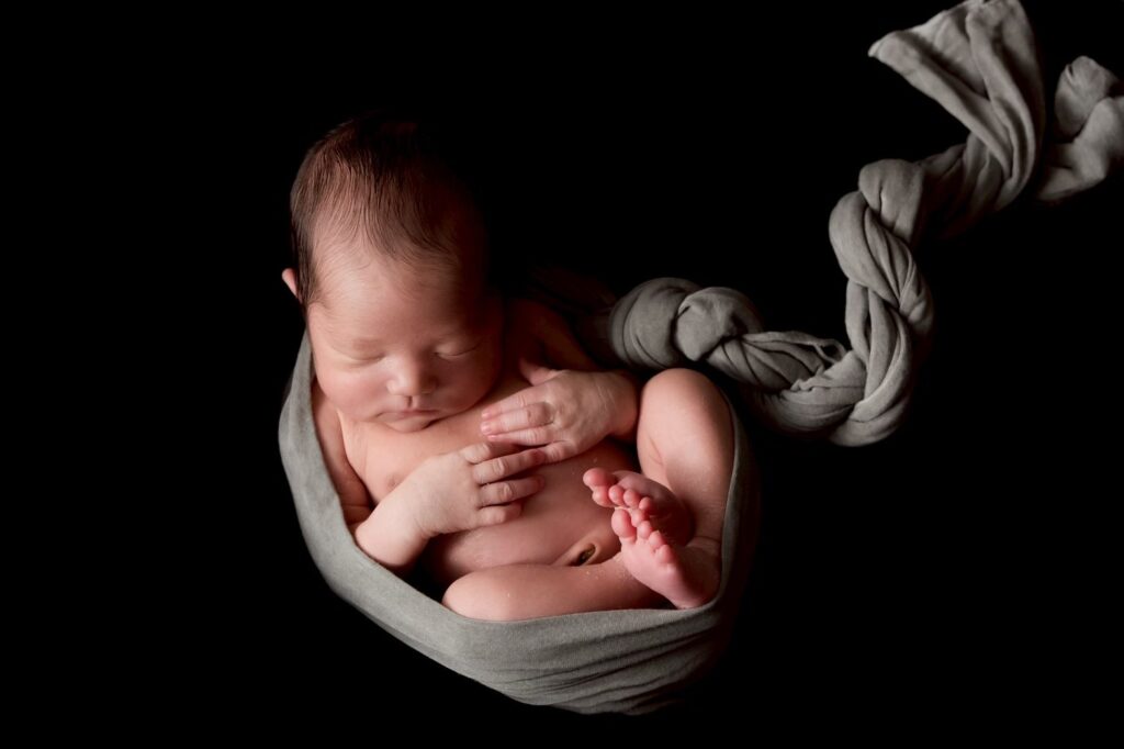 black newborn photo
