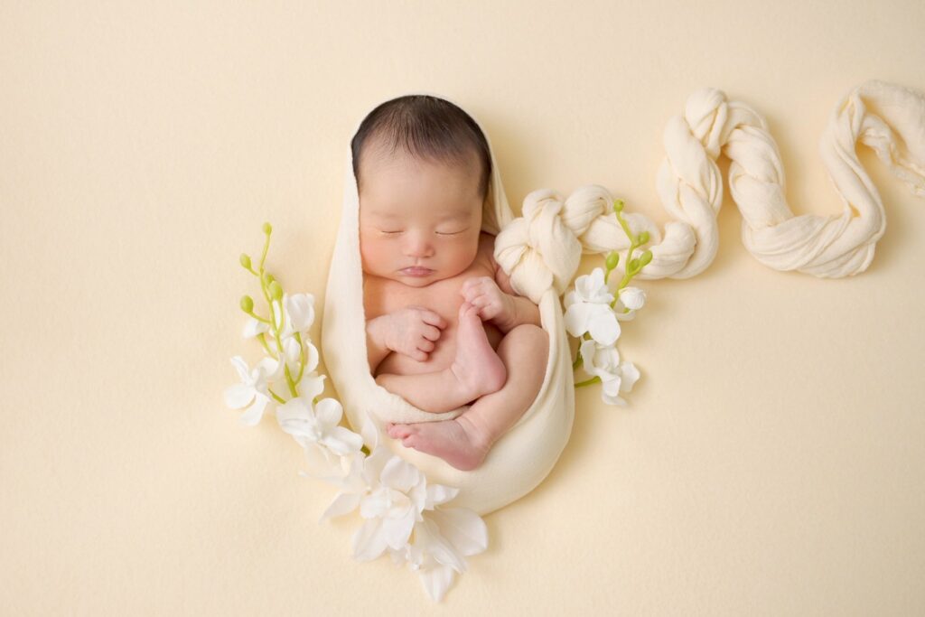 floral newborn photo