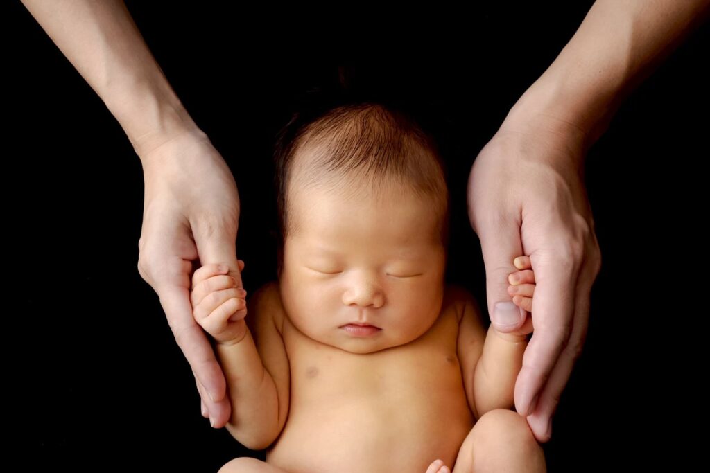black newborn photo