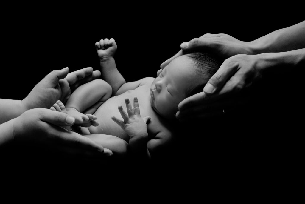 black newborn photo