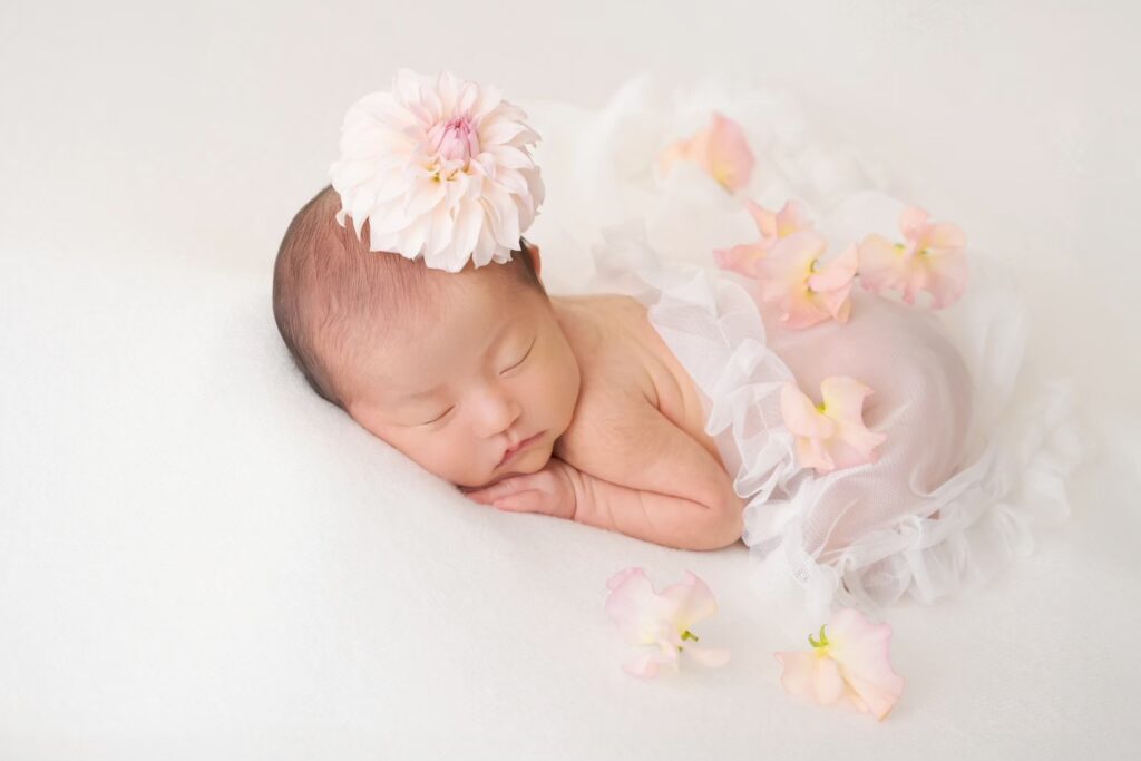 floral newborn photo