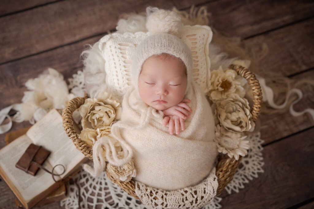 swaddle newborn photo