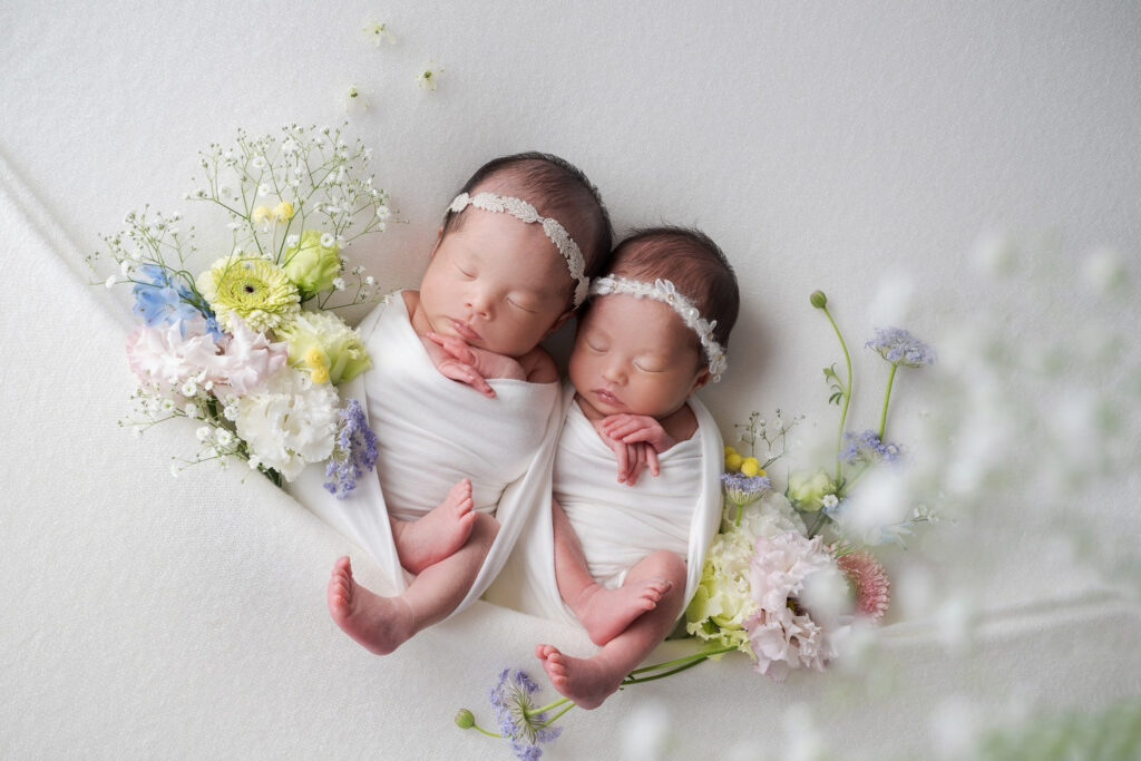 twins newborn photo
